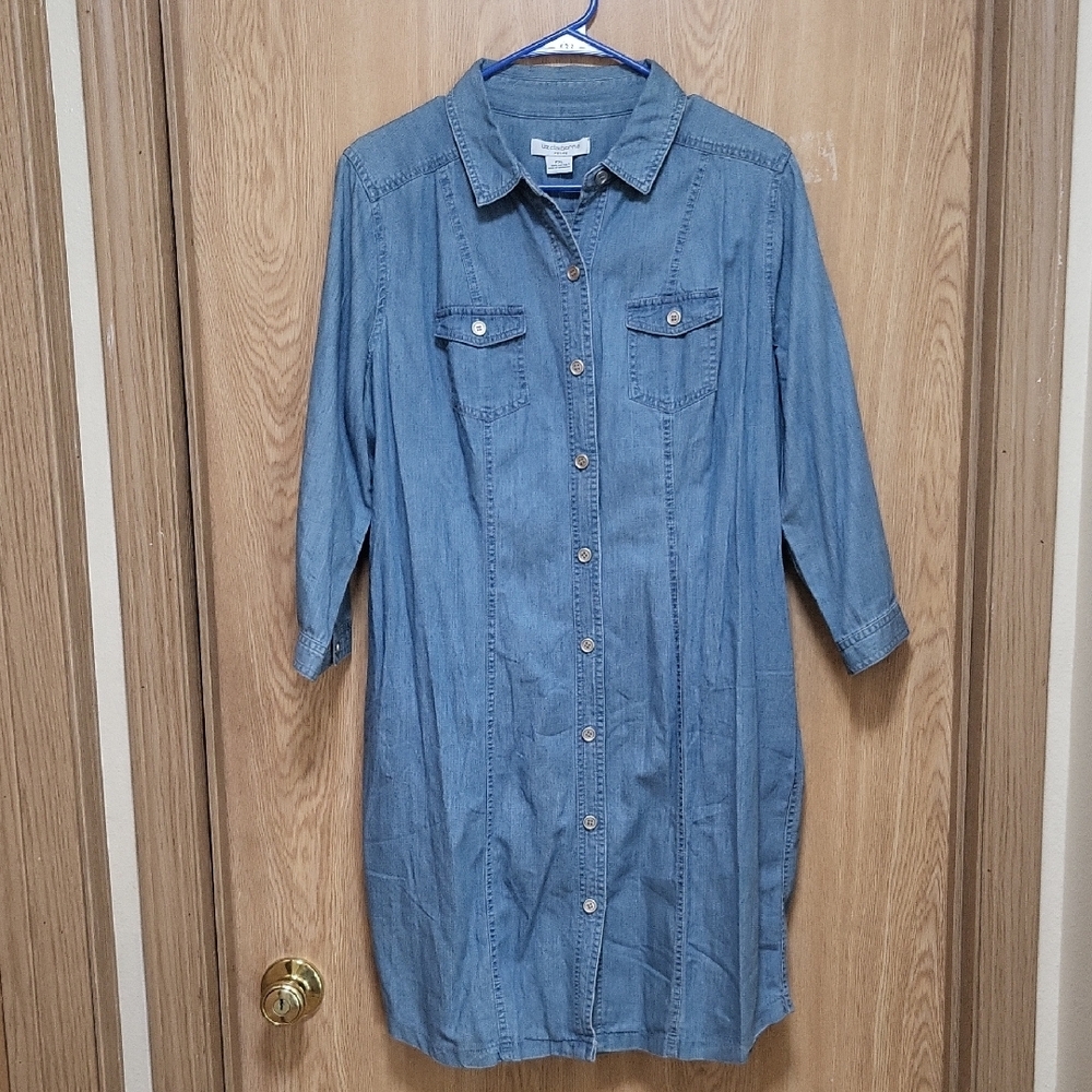 Denim Button-Up Dress